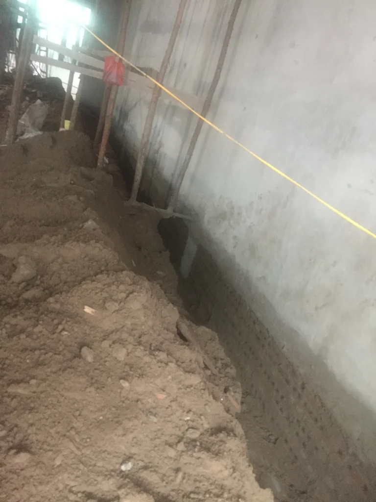 Đi hệ thống thoát nước từ sau ra trước nhà đấu nối hệ thống thoát nước của khu