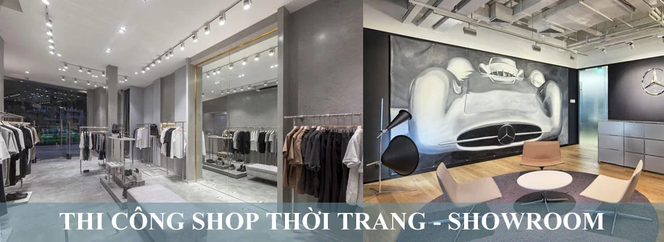 Thi công shop thời trang, showroom